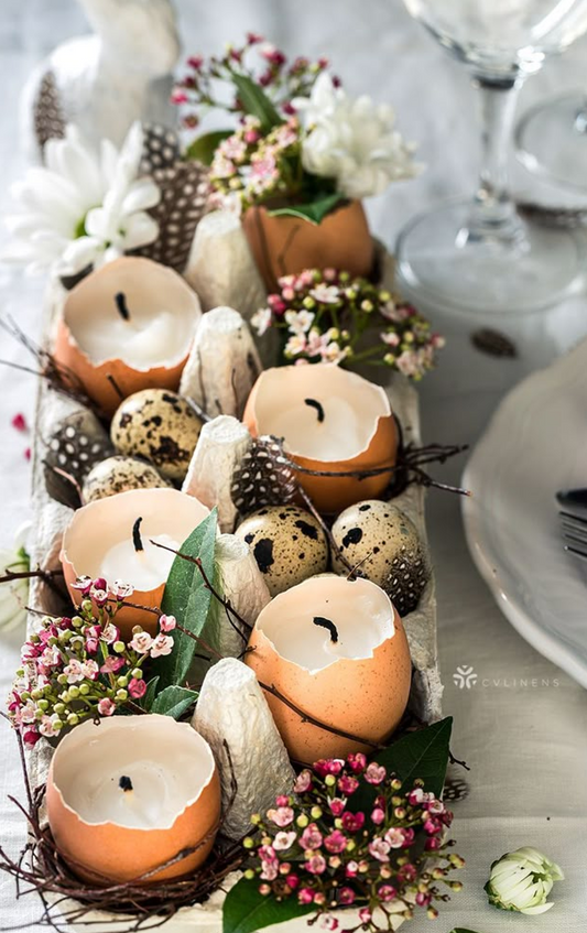 Egg shell candle tutorial