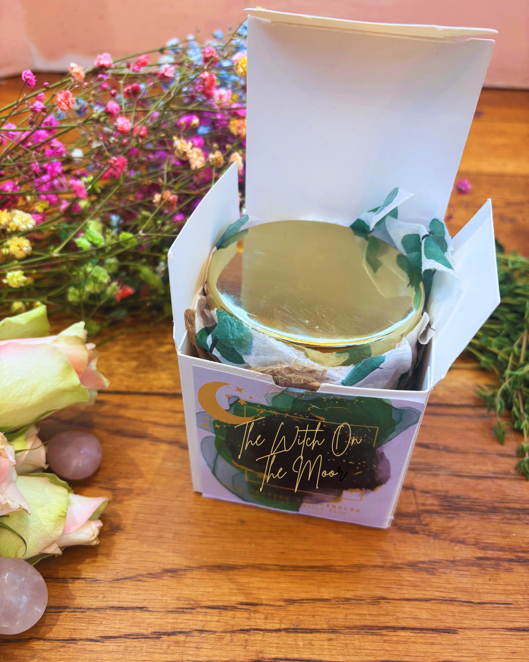 Manifestation candle Soy Container Candle, Candles, crystals. gems, Candle Gift Idea, Wicken, Special Occasion, Birthday Gift