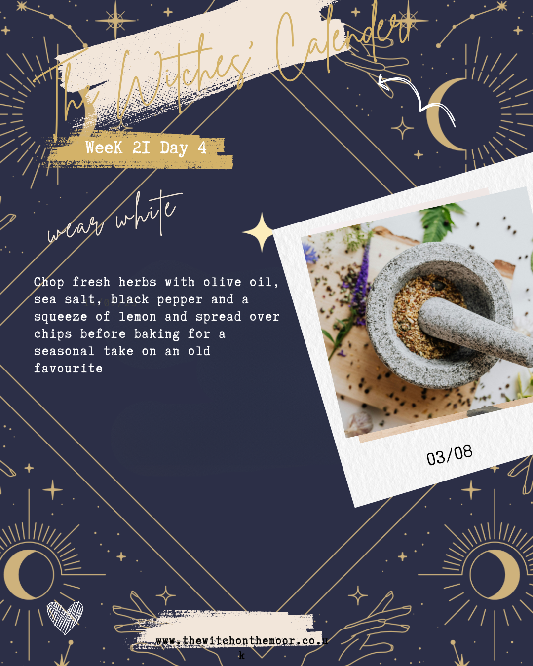 the witches calendar. week 21 day 5