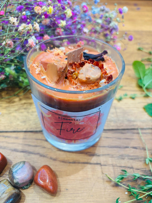 Manifestation Candle, Premium Container Candles , Candle Gift Idea Special Occasion 'Fire' Scented Spicey CandleWOODEN WICK Soy