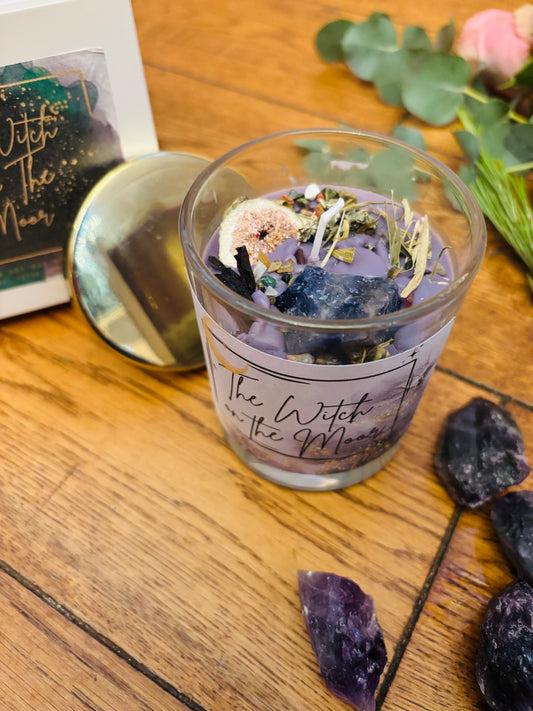 Manifestation candle WOODEN WICK Soy  Container Candle, Candles, crystal, Candle Gift Idea, Wicken, Special Occasion, Birthday Gift