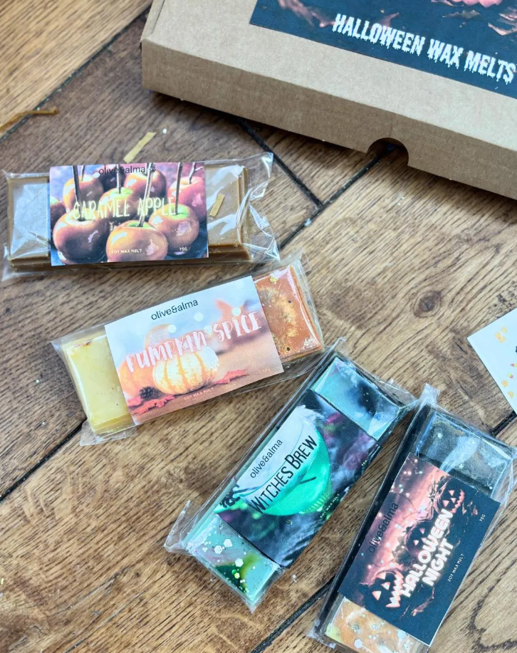 Halloween Wax Melt Snap Bars: Vegan Soy Wax, Strong Scent, Letterbox Gift