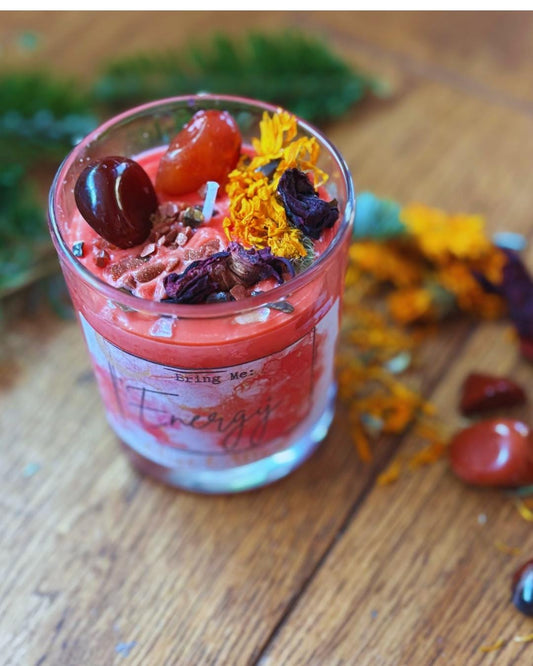 manifestation candle, Olive&Alma Apothecary Candles Candle Gift Idea , gemstone Candle, container candle, manifestation candle