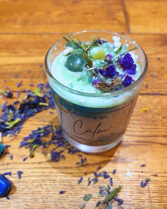 Container Candle, Candles Boho style House Candle , manifestation candle, candle gift, gemstone candle, handmade candle, lidded candle