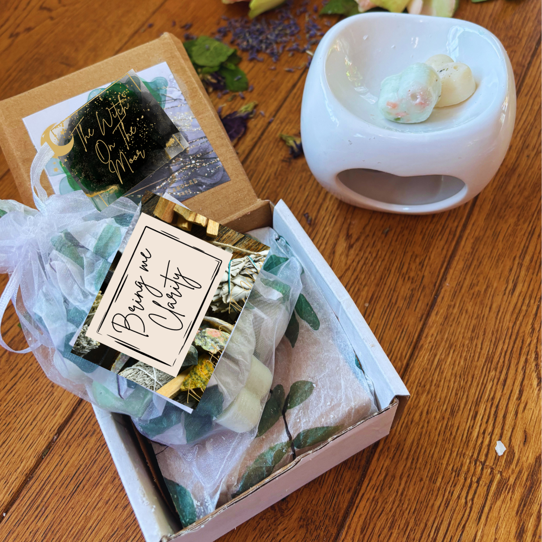 Bring Me Clarity 16 highly fragranced Miniwax melts, Clary Sage scent long-lasting melts, housewarming gift, clean fragrance,wiccan gift